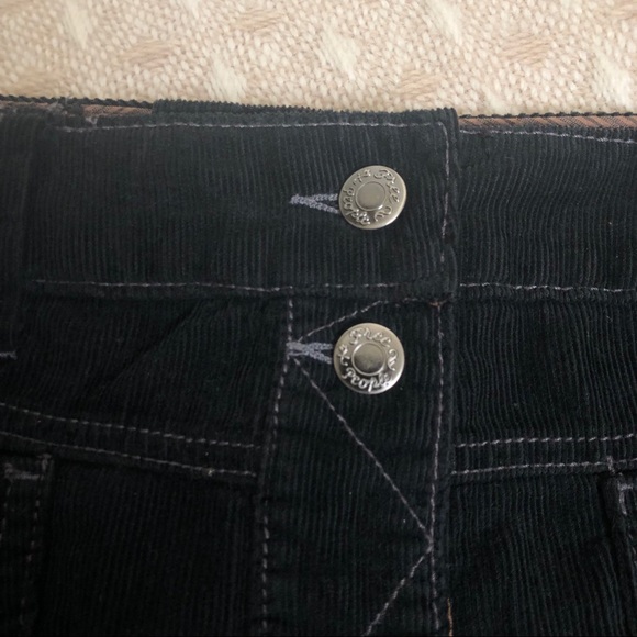 Free People Black Corduroy Pencil Skirt Size 6 - Picture 7 of 8
